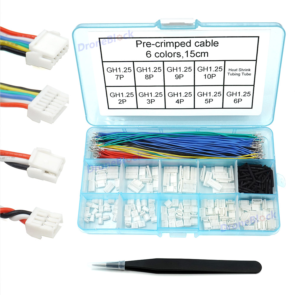 Drone Power Distribution Board - JST GH Connectors and Pre-Crimped Silicone